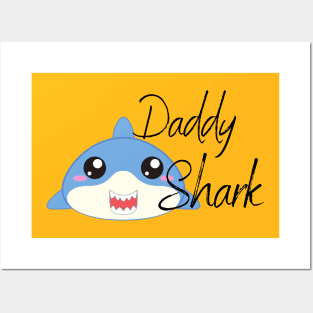 Cartoon Chracter Daddy Shark Posters and Art